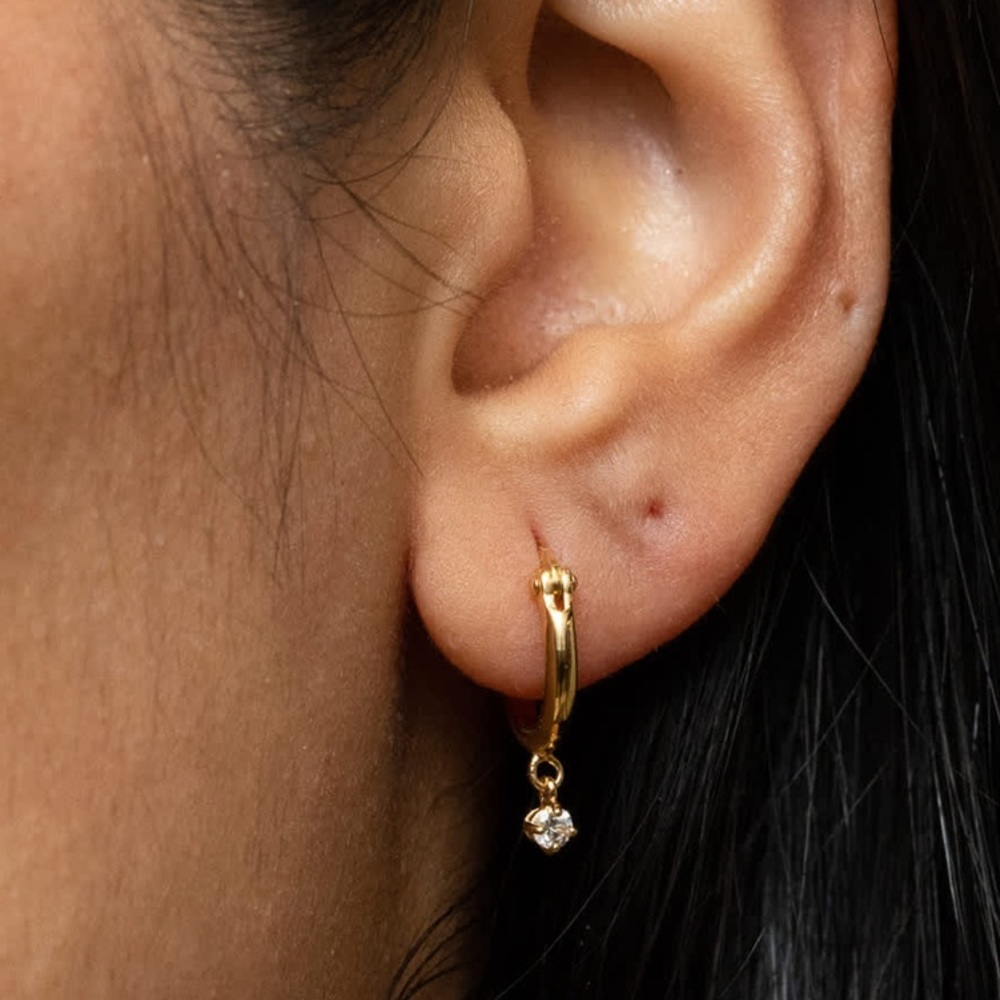 Gold Vermeil Sapphire Hoops